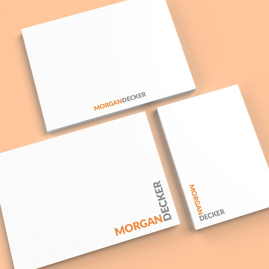 Modern Corner Flat Note Card Collection